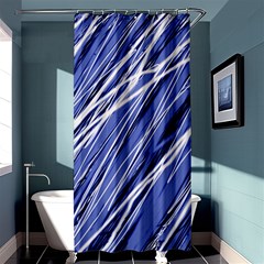 Blue Elegant Pattern Shower Curtain 36  X 72  (stall)  by Valentinaart