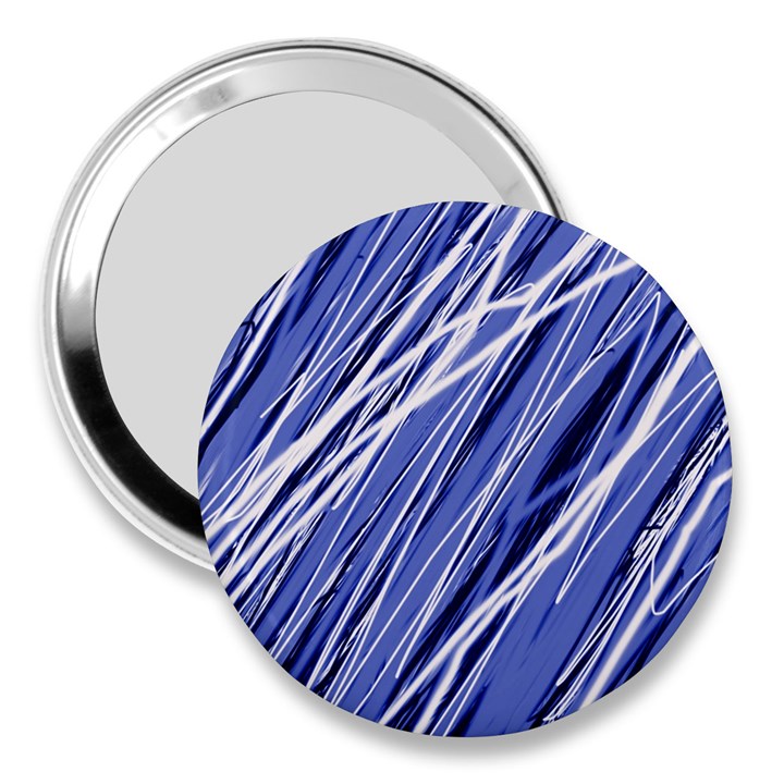 Blue elegant pattern 3  Handbag Mirrors