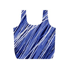 Blue Elegant Pattern Full Print Recycle Bags (s) 