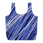 Blue elegant pattern Full Print Recycle Bags (L)  Back