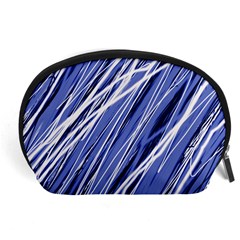 Blue Elegant Pattern Accessory Pouches (large) 