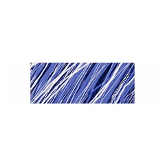 Blue Elegant Pattern Satin Scarf (oblong)