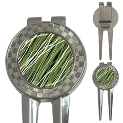 Green Decorative Pattern 3-in-1 Golf Divots