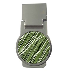 Green Decorative Pattern Money Clips (round) 