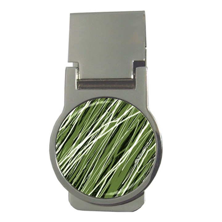 Green decorative pattern Money Clips (Round) 