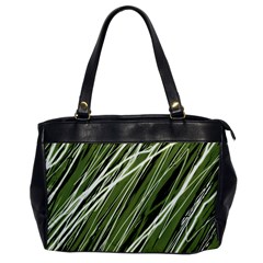 Green Decorative Pattern Office Handbags by Valentinaart