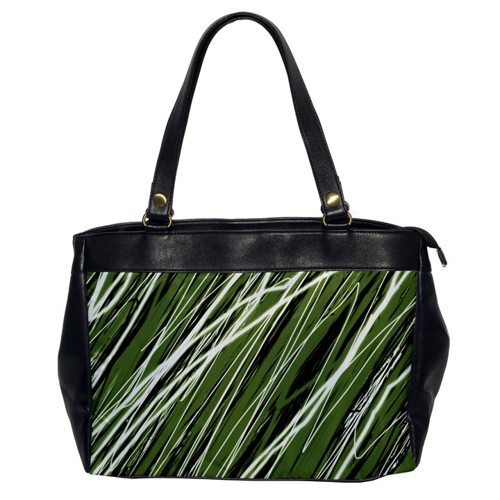 Green decorative pattern Office Handbags