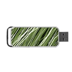 Green Decorative Pattern Portable Usb Flash (two Sides) by Valentinaart