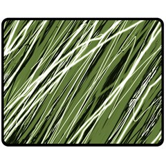 Green Decorative Pattern Double Sided Fleece Blanket (medium) 