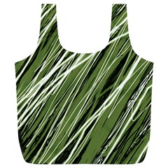 Green Decorative Pattern Full Print Recycle Bags (l) 