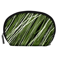 Green Decorative Pattern Accessory Pouches (large) 