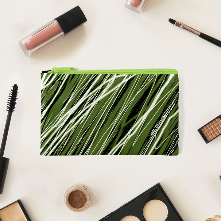 Green decorative pattern Cosmetic Bag (XS)