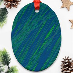 Green Pattern Ornament (oval) 