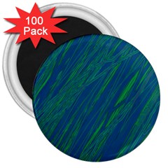 Green Pattern 3  Magnets (100 Pack)