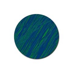 Green Pattern Rubber Round Coaster (4 Pack) 