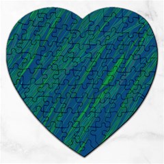 Green Pattern Jigsaw Puzzle (heart)