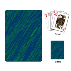 Green Pattern Playing Card by Valentinaart