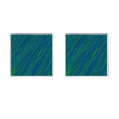 Green Pattern Cufflinks (square)