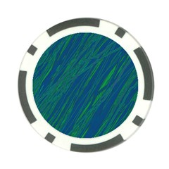 Green Pattern Poker Chip Card Guards (10 Pack) 