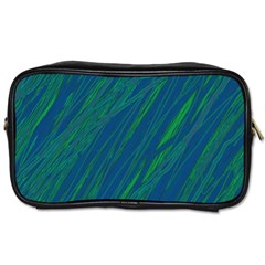 Green Pattern Toiletries Bags