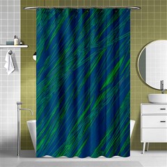 Green Pattern Shower Curtain 48  X 72  (small) 