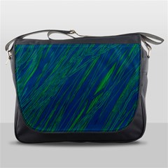 Green Pattern Messenger Bags