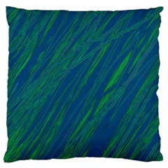 Green Pattern Large Cushion Case (one Side)