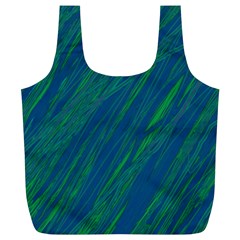 Green Pattern Full Print Recycle Bags (l) 