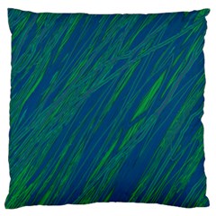 Green Pattern Large Flano Cushion Case (two Sides)