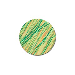 Green And Orange Pattern Golf Ball Marker (10 Pack)