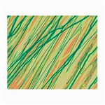 Green and orange pattern Small Glasses Cloth (2-Side) Front