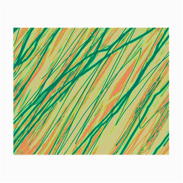 Green and orange pattern Small Glasses Cloth (2-Side)