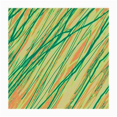 Green And Orange Pattern Medium Glasses Cloth