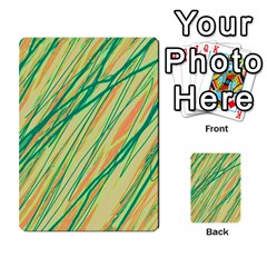 Green And Orange Pattern Multi-purpose Cards (rectangle) 