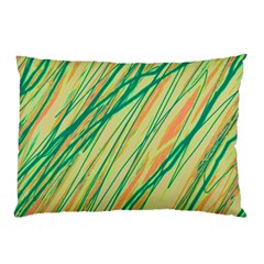 Green And Orange Pattern Pillow Case