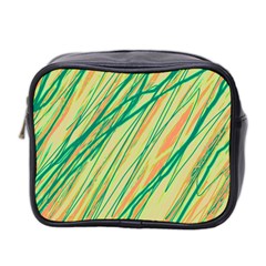 Green And Orange Pattern Mini Toiletries Bag 2-side