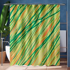 Green And Orange Pattern Shower Curtain 60  X 72  (medium) 