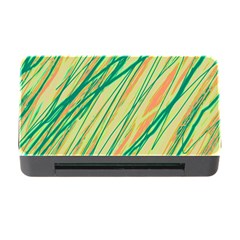 Green And Orange Pattern Memory Card Reader With Cf