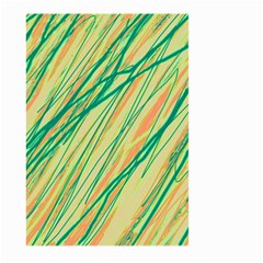 Green And Orange Pattern Large Garden Flag (two Sides)