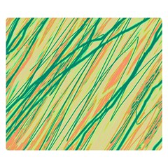 Green And Orange Pattern Double Sided Flano Blanket (small) 