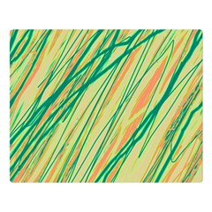 Green And Orange Pattern Double Sided Flano Blanket (large) 