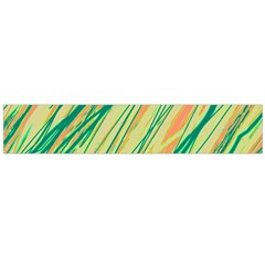 Green And Orange Pattern Flano Scarf (large)