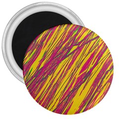 Orange Pattern 3  Magnets by Valentinaart