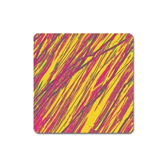 Orange pattern Square Magnet