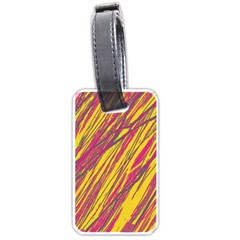 Orange pattern Luggage Tags (One Side) 