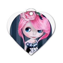 Chastity Rose Dog Tag Heart (two Sides)