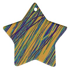 Blue And Yellow Van Gogh Pattern Ornament (star) 