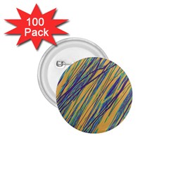 Blue And Yellow Van Gogh Pattern 1 75  Buttons (100 Pack) 