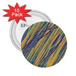 Blue and yellow Van Gogh pattern 2.25  Buttons (10 pack)  Front