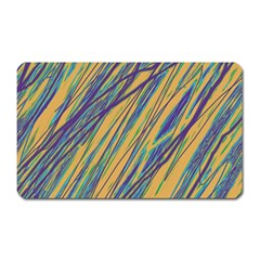 Blue And Yellow Van Gogh Pattern Magnet (rectangular)